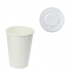 Vasos Café con Tapa - 100 Unidades