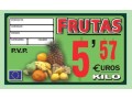 Portaprecios Frutería