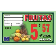 Portaprecios Frutería